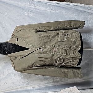 Tribal Stretch  Army Green Women's Cotton Utility Jacket Size 4